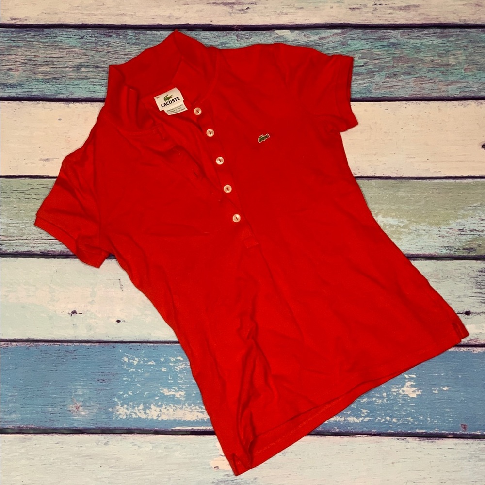 Authentic Red Lacoste Polo